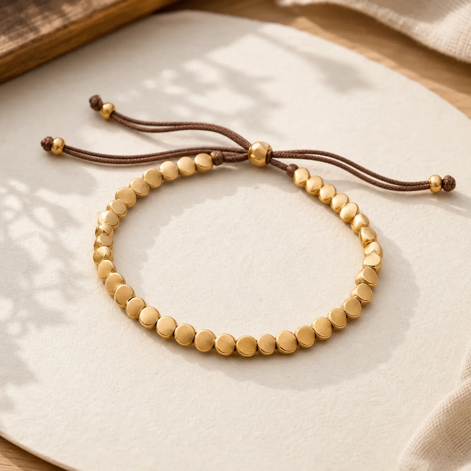 Copper Irregular-shaped Bead Balance String Bracelet featuring Copper