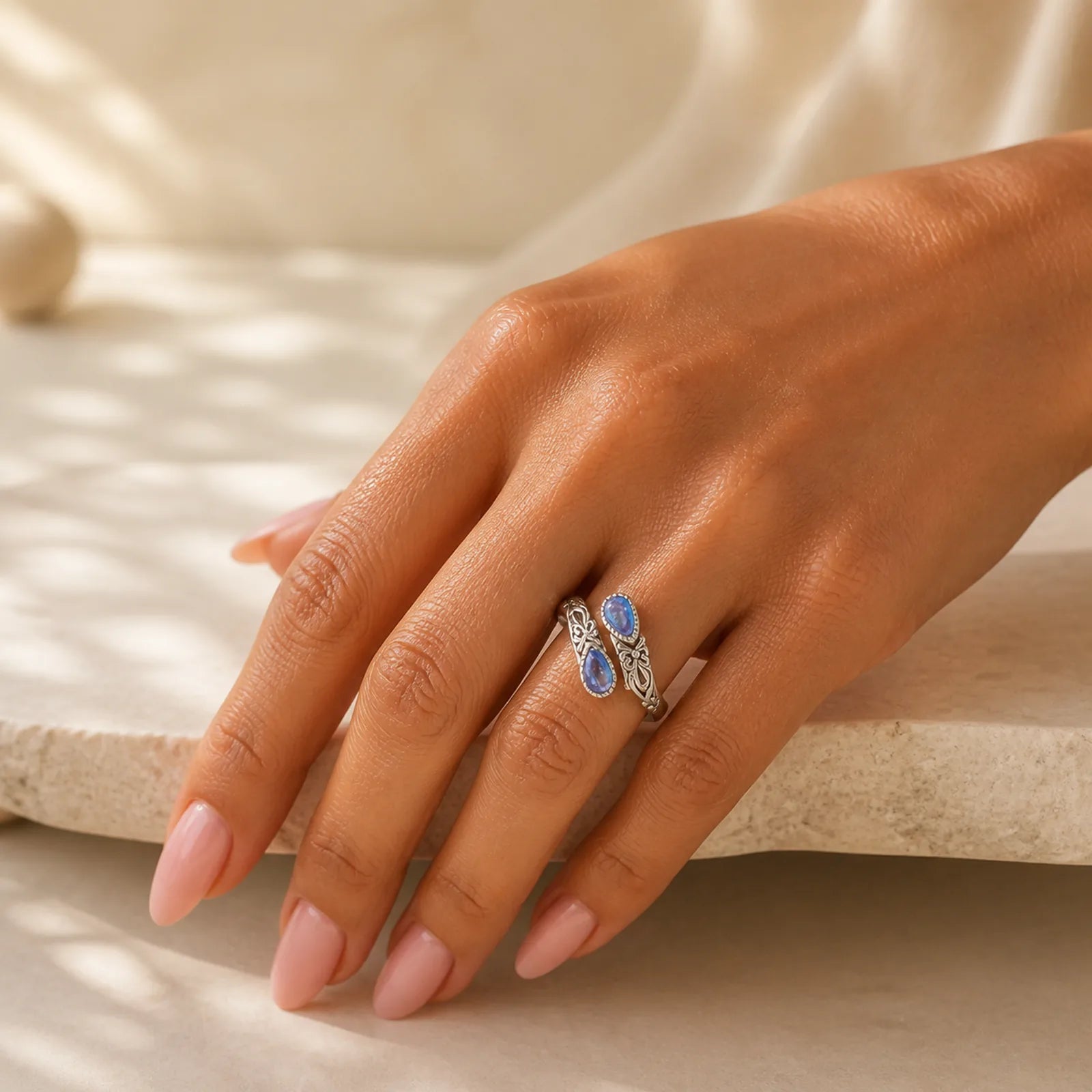 Copper Liuli Butterfly Freedom Open Ring featuring Copper, Butterfly, Feng Shui Butterfly