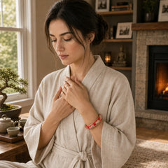 Copper Lotus Cloisonné Enamel Enlightenment Bangle Bracelet featuring Copper, Lotus, Lotus Symbol
