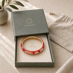 Copper Lotus Cloisonné Enamel Enlightenment Bangle Bracelet featuring Copper, Lotus, Lotus Symbol