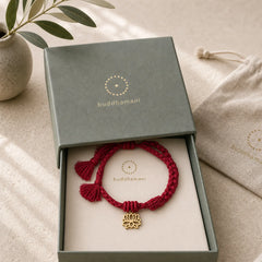 Copper Lotus Red String New beginning Bracelet featuring Copper, Lotus, Red String