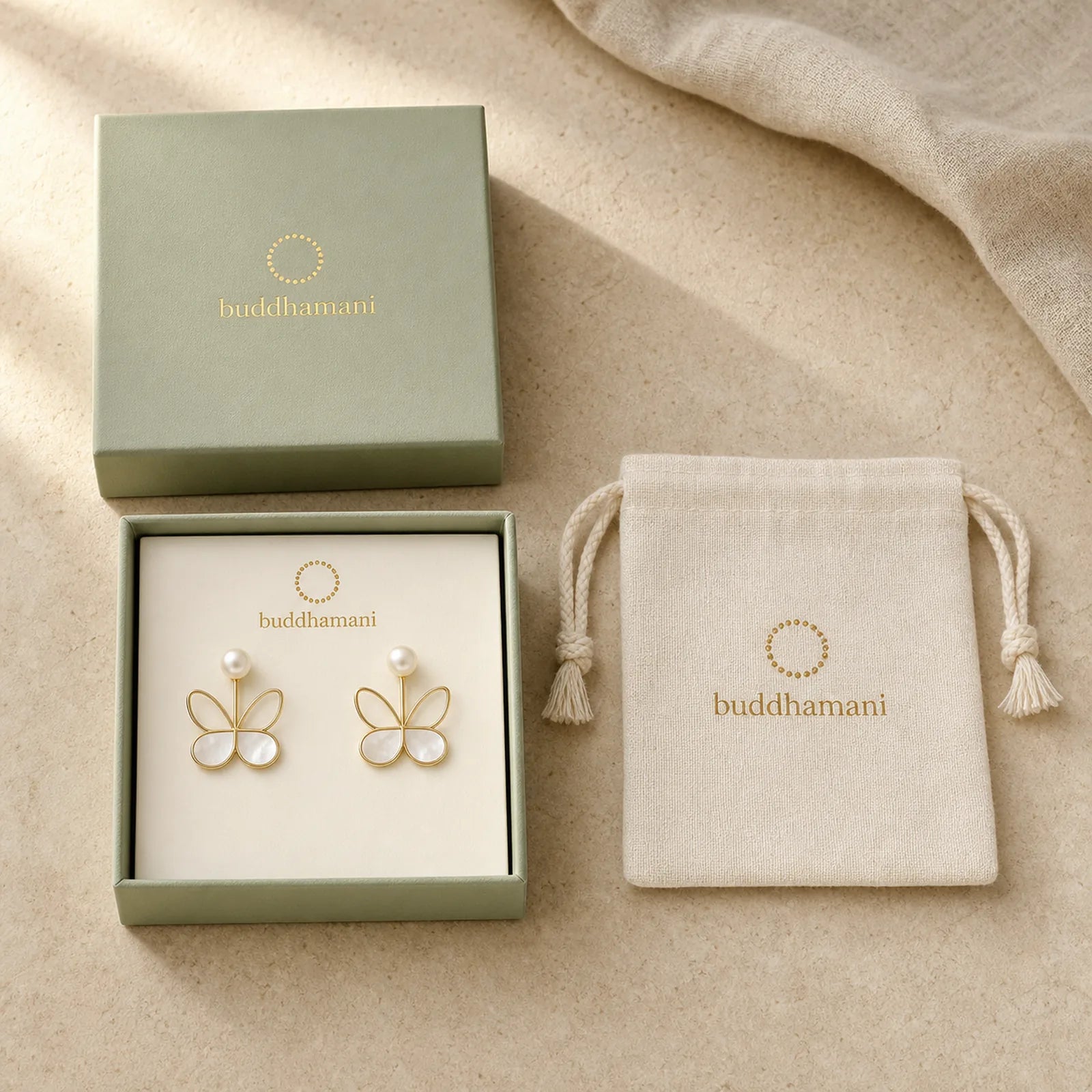 Copper Natural Pearl Butterfly Design Optimism Earrings featuring Copper, Pearl, Butterfly