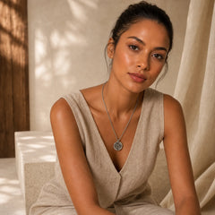Copper Plated With Silver Mountain Ghosts Spend Money Snake Coiled Around Copper Coin Necklace featuring Copper, Silver