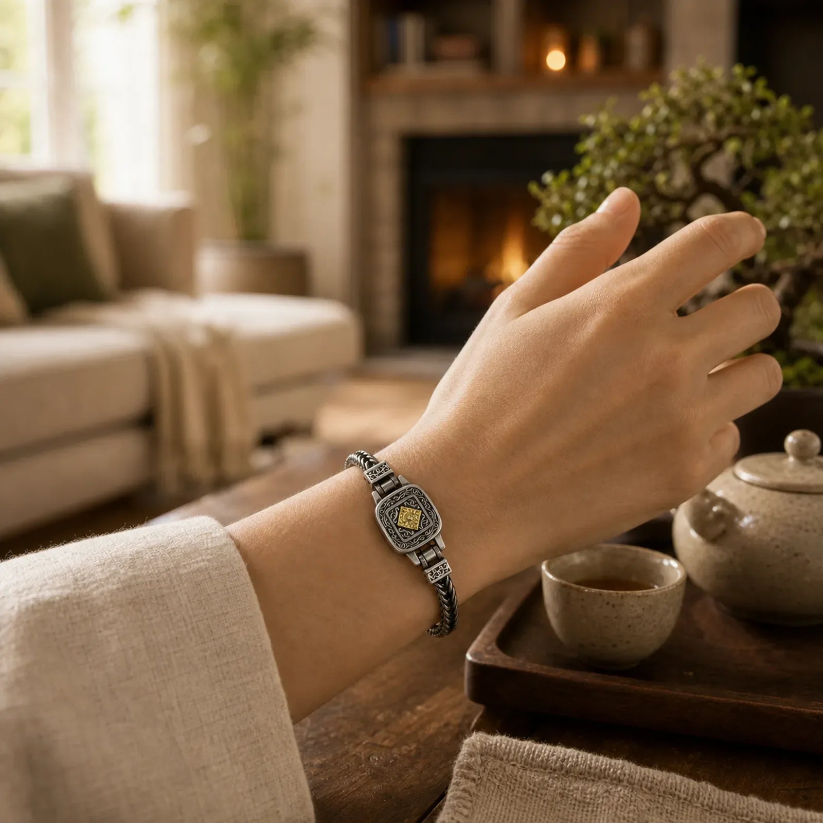 Copper Vajra Enlightenment Bracelet featuring Copper, Vajra