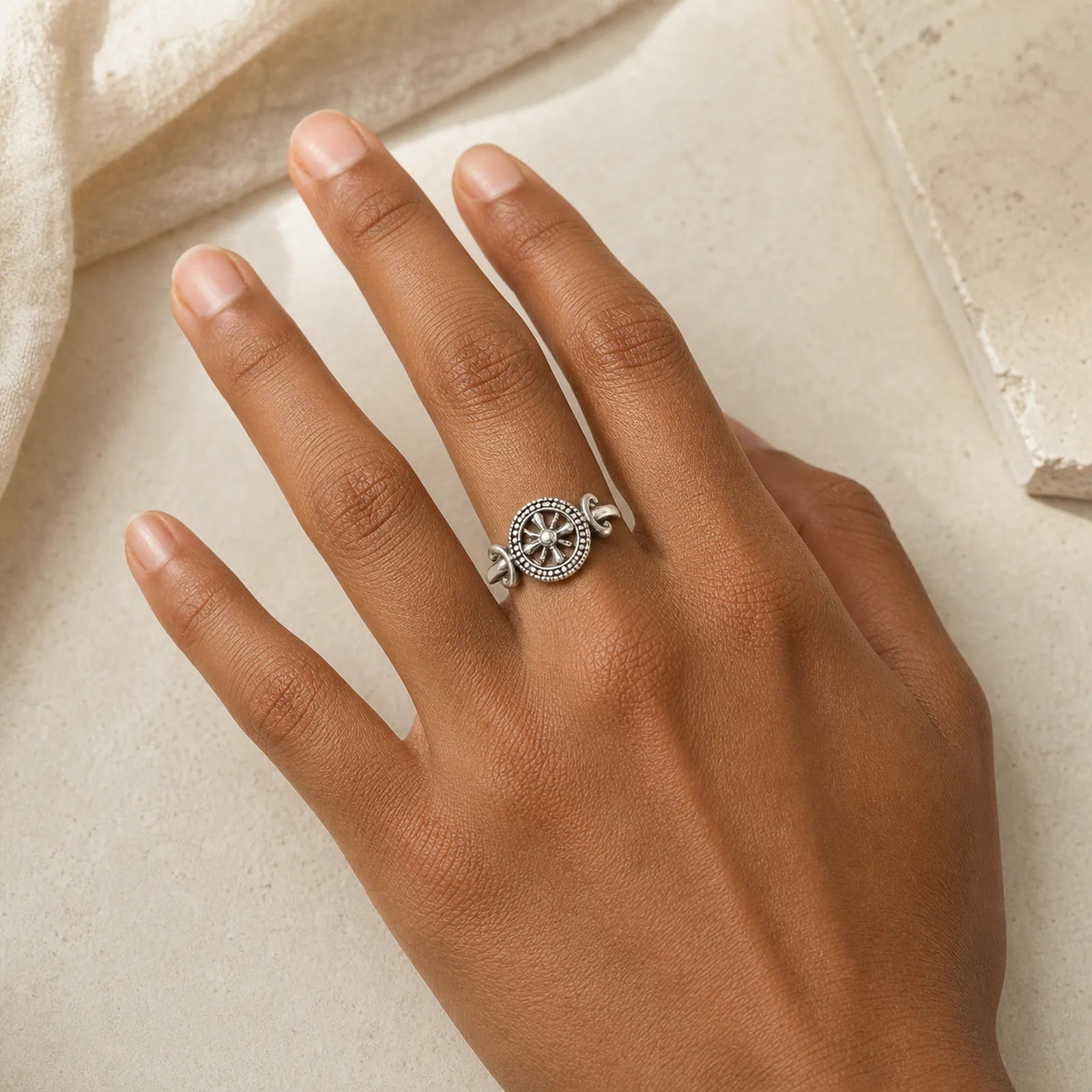 Copper Vajra Open Strength Ring featuring Copper, Vajra