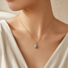 Copper Wealth Healing Water Drop Shape Pendant Necklace featuring Copper