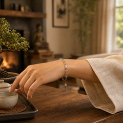 Copper White Crystal Luck Bracelet featuring Copper, Clear Quartz / White Crystal