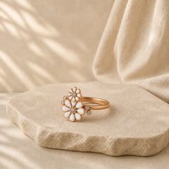 Daisy Copper Luck Balance Ring featuring Copper