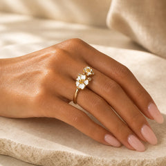 Daisy Copper Luck Balance Ring featuring Copper