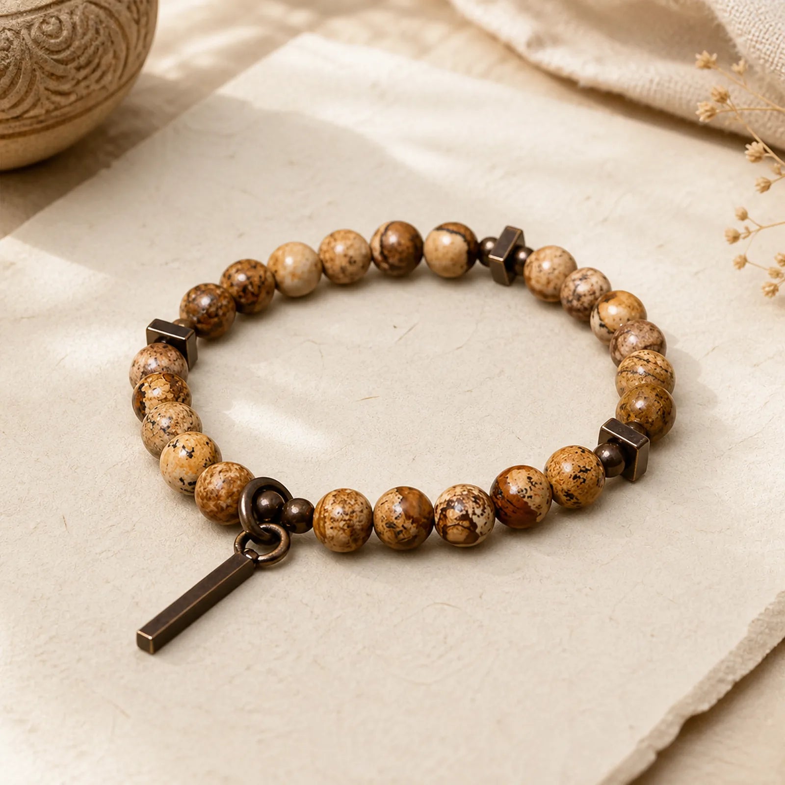 Distressed Design Copper Luck Bracelet featuring Copper