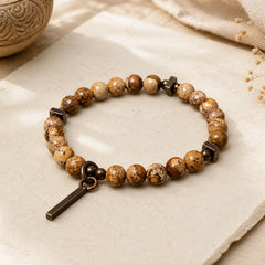 Distressed Design Copper Luck Bracelet featuring Copper