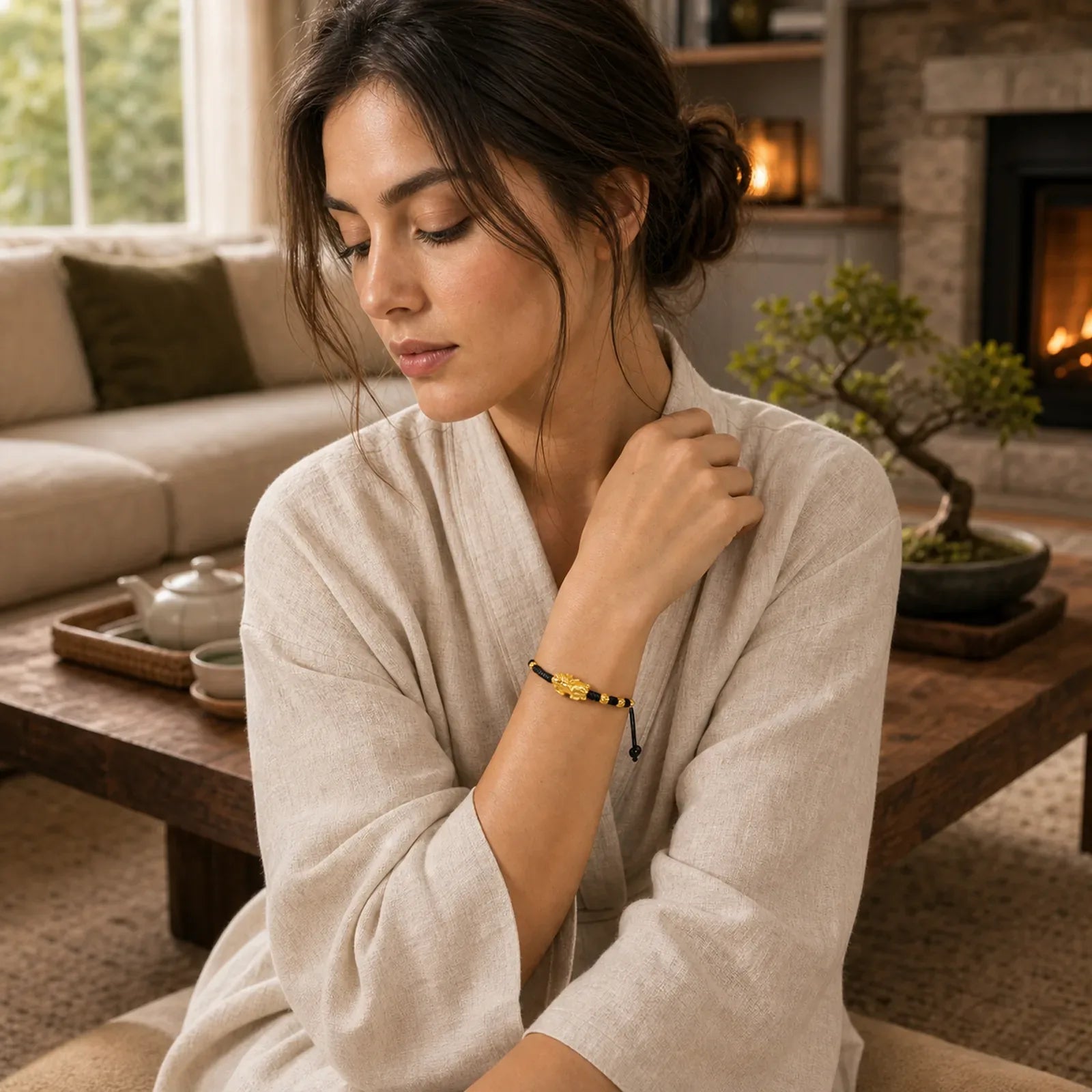 Double Pixiu Wealth String Bracelet (Extra 40% Off | USE CODE: FS40) featuring Pixiu