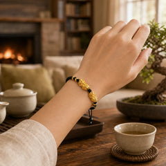 Double Pixiu Wealth String Bracelet (Extra 40% Off | USE CODE: FS40) featuring Pixiu