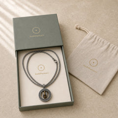 Double Ring PiXiu Peace Buckle Wealth Rotatable Necklace Pendant featuring Pixiu, Peace Buckle, Copper