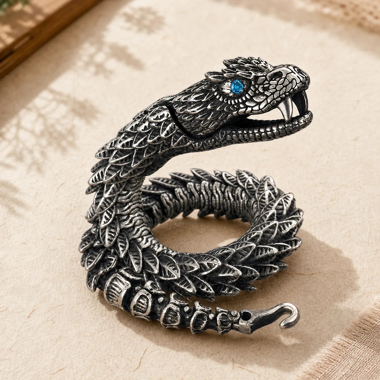 Dragon Snake Handmade Amulet Protection Chain Bracelet featuring Dragon, Dragon Symbol, The Phoenix