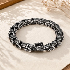 Dragon Titanium Steel Luck Bracelet Bangle featuring Dragon, Titanium Steel, The Phoenix