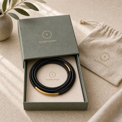 Ebony Wood Brass Copper Balance Multilayered Bracelet featuring Ebony Wood, Ebony, Copper