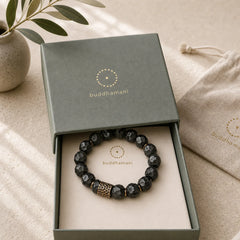 Ebony Wood Copper Peace Balance Couple Bracelet featuring Ebony Wood, Ebony, Copper