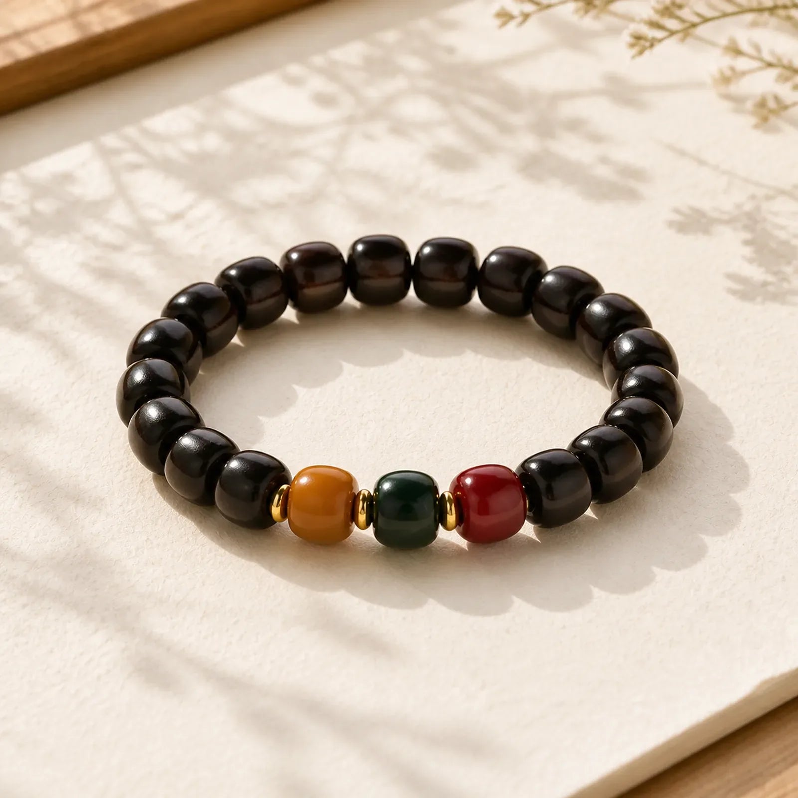 Ebony Wood Rosewood Peace Balance Bracelet featuring Ebony Wood, Ebony, Rosewood