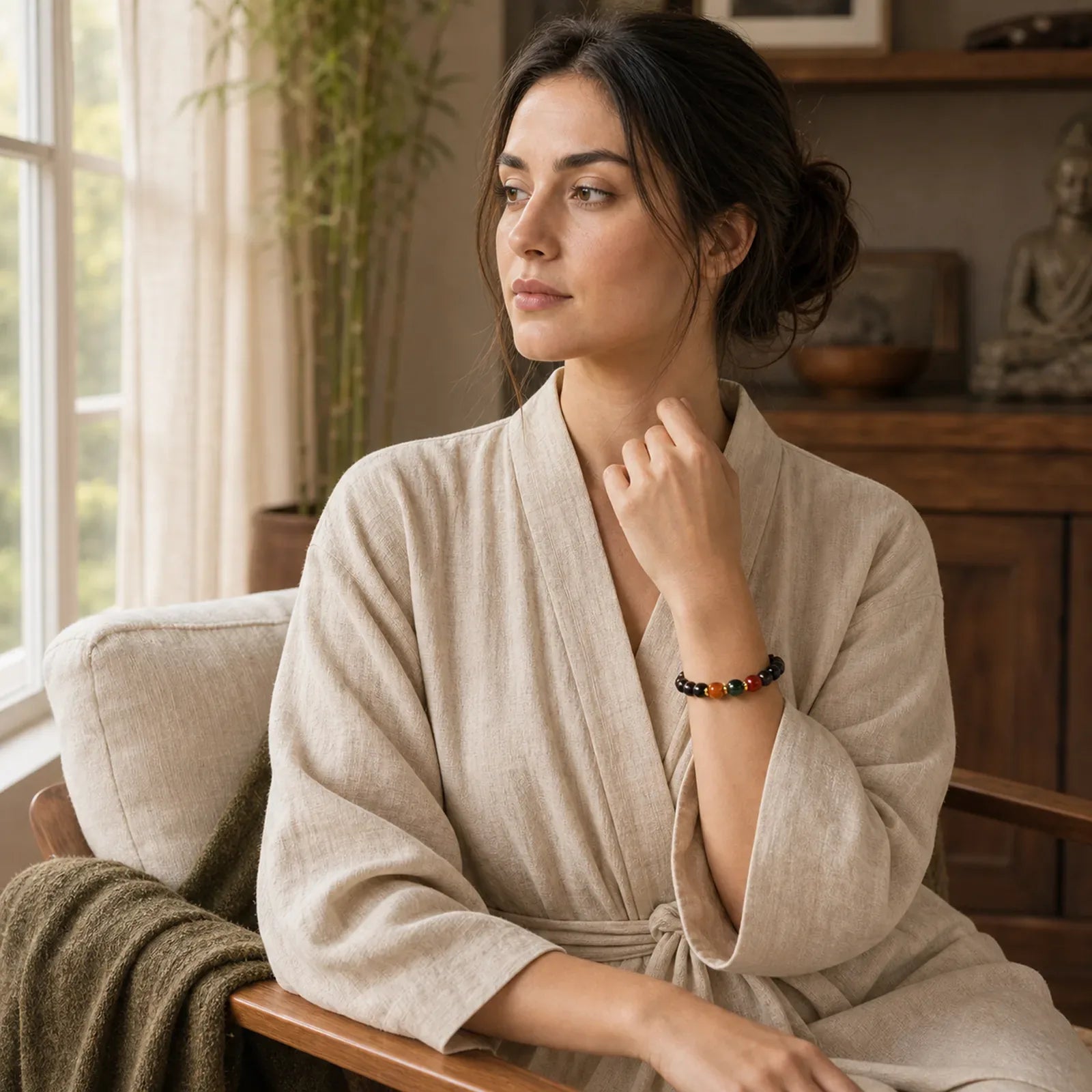 Ebony Wood Rosewood Peace Balance Bracelet featuring Ebony Wood, Ebony, Rosewood