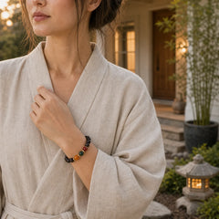 Ebony Wood Rosewood Peace Balance Bracelet featuring Ebony Wood, Ebony, Rosewood