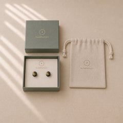 Ebony Wood Yin Yang Balance Stud Earrings featuring Ebony Wood, Ebony, Yin Yang Symbol