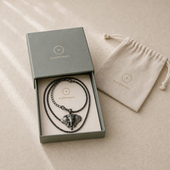 Elephant Pewter Titanium Steel Strength Necklace Pendant featuring Titanium Steel, Elephant Symbol