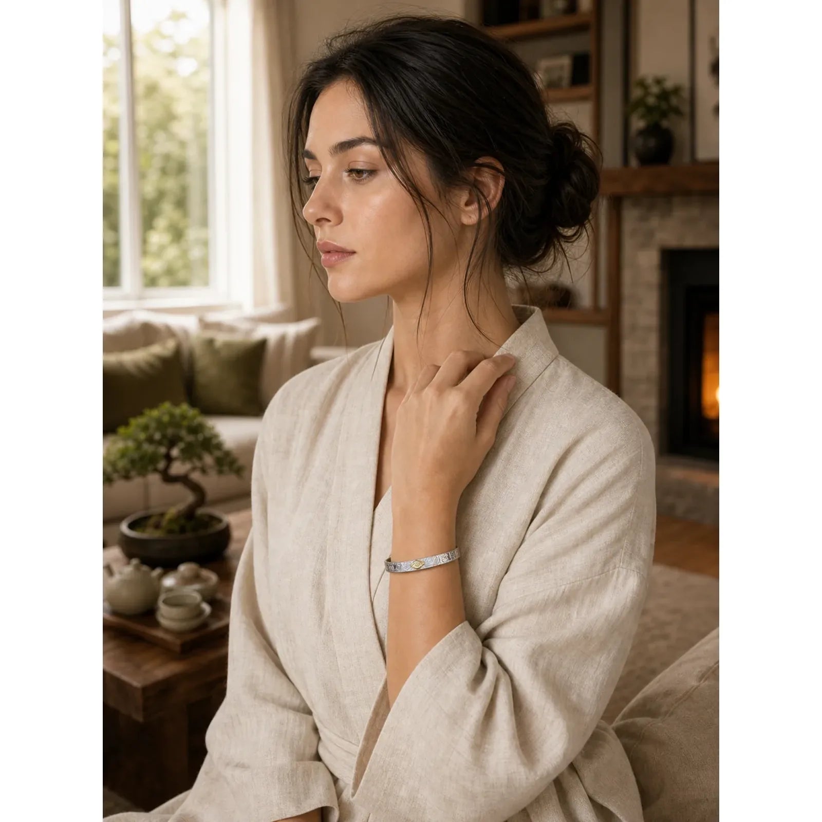 Eye Of Horus Protection Copper Cuff Bracelet Bangle featuring Eye of Horus, Copper