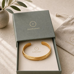 Feather Heart Sutra Engraved Pattern Wealth Copper Cuff Bracelet Bangle featuring Copper