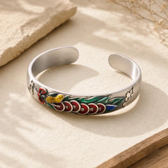 Feng Shui Five Emperor Coins Peanut Wealth Bracelet Bangle featuring Five Emperor Coins, Five-Emperor Coins, Copper