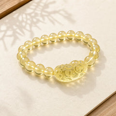 FengShui Citrine PiXiu Wealth Bracelet featuring Citrine, Pixiu
