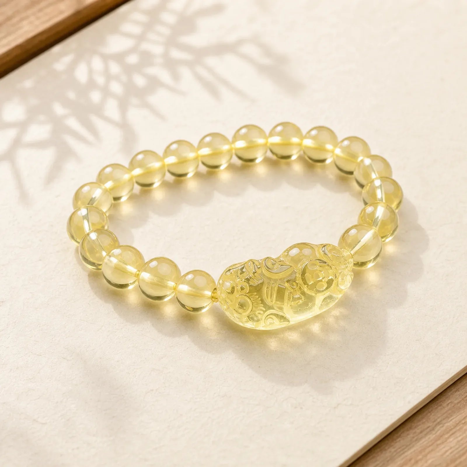 FengShui Citrine PiXiu Wealth Bracelet featuring Citrine, Pixiu