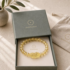 FengShui Citrine PiXiu Wealth Bracelet featuring Citrine, Pixiu