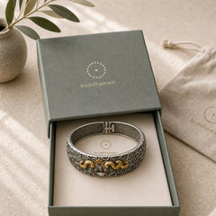 FengShui Engraving PiXiu Blessing Bracelet Bangle featuring Pixiu, Silver, Copper