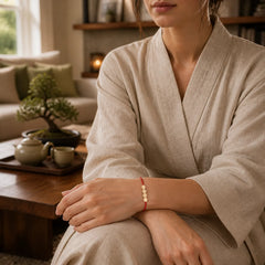 FengShui Lucky Red String Bracelet featuring Red String, Cooper, Copper