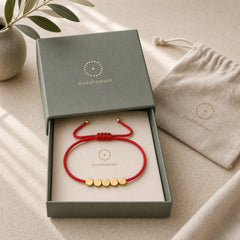 FengShui Lucky Red String Bracelet featuring Red String, Cooper, Copper