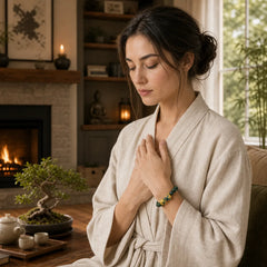 FengShui PiXiu Jade Protection Bracelet featuring Pixiu, Jade, Cyan Jade