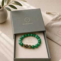 FengShui PiXiu Jade Protection Bracelet featuring Pixiu, Jade, Cyan Jade