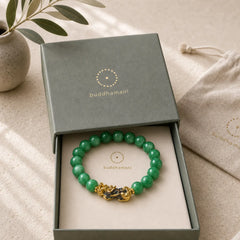 FengShui PiXiu Jade Protection Bracelet featuring Pixiu, Jade, Cyan Jade
