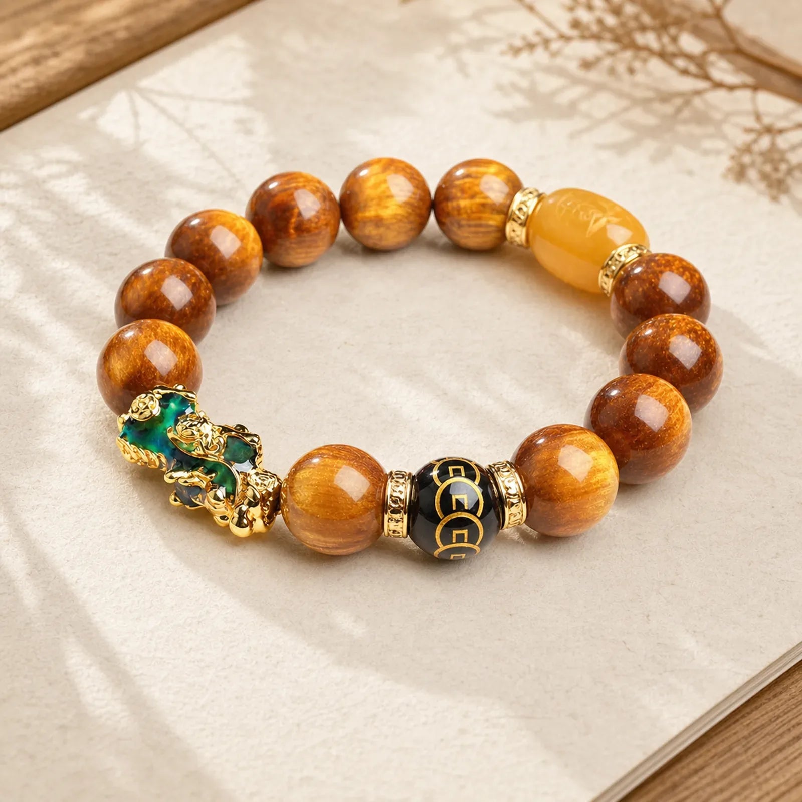 FengShui Tiger Eye PiXiu Wealth Bracelet (Extra 35% Off | USE CODE: FS35) featuring Tiger Eye, Pixiu
