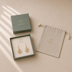 FengShui White Jade Fortune Earrings featuring White Jade, Jade, Copper