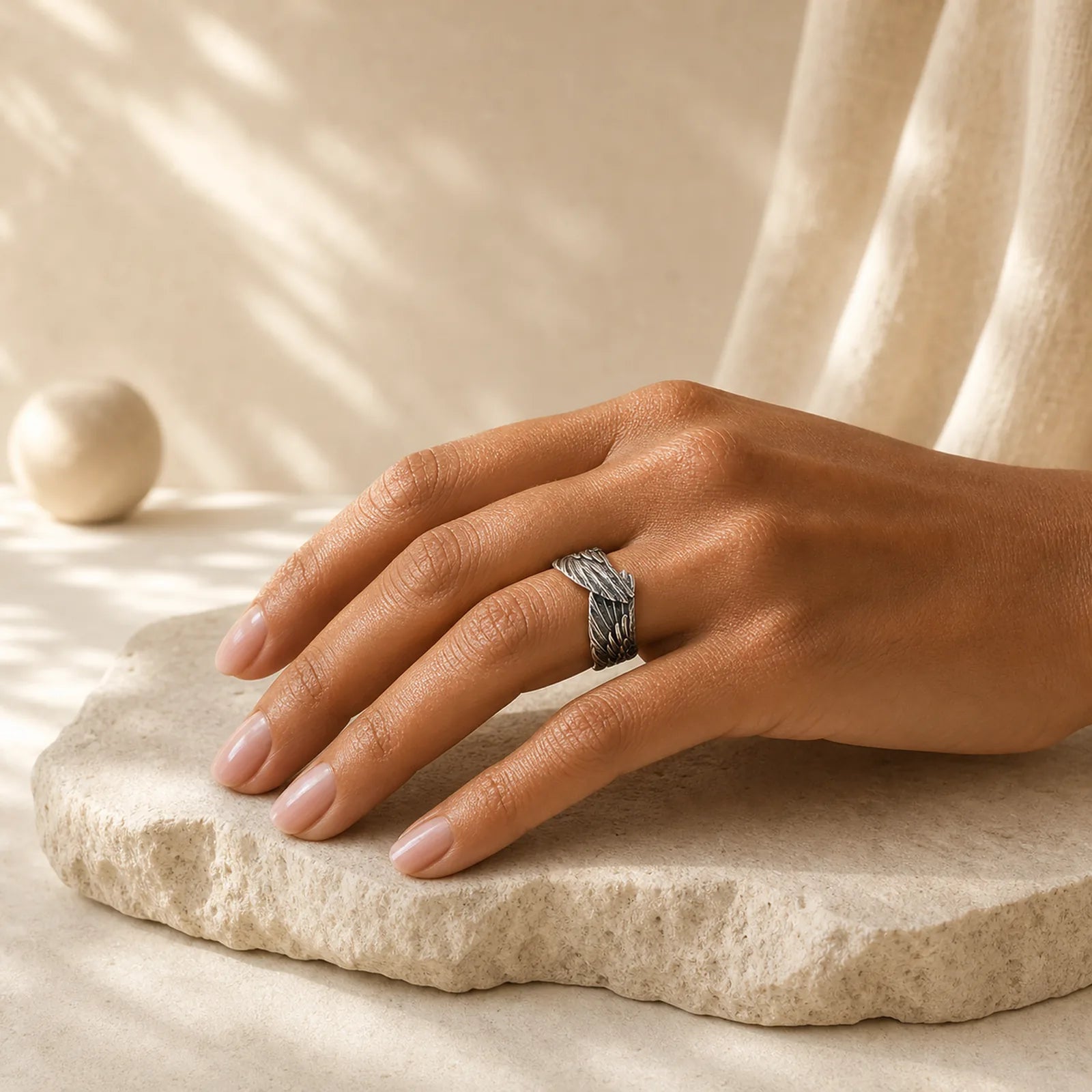 FengShui Wing Lucky Ring featuring Copper