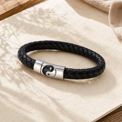 FengShui Yin Yang Balance Bracelet featuring Titanium Steel, Yin Yang Symbol