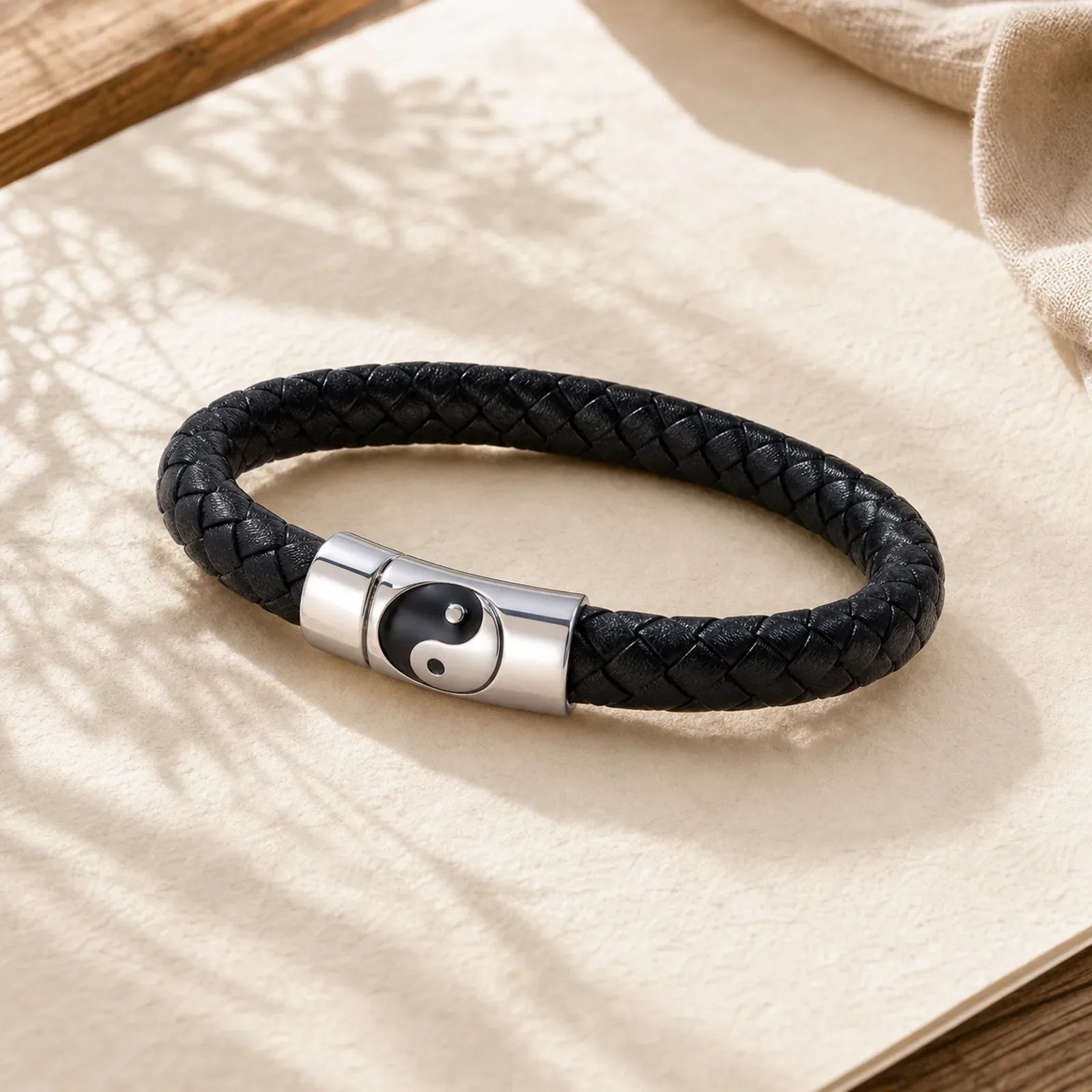 FengShui Yin Yang Balance Bracelet featuring Titanium Steel, Yin Yang Symbol