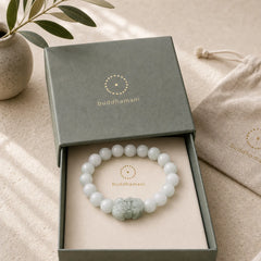 Fengshui Wealth Prosperity Jade PiXiu Luck Bracelet featuring Jade, Pixiu, White Jade
