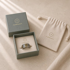 Five-Emperor Coins Balance Adjustable Ring featuring Five-Emperor Coins, Silver, Copper