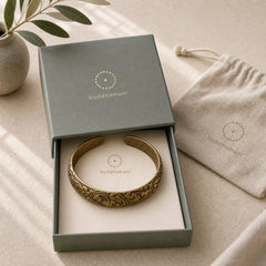 Flowers Copper Brass Balance Self Care Cuff Bracelet Bangle featuring Copper