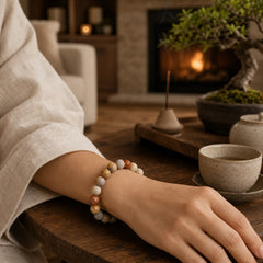 Fossil Coral Compassion Bracelet featuring Fossil Coral