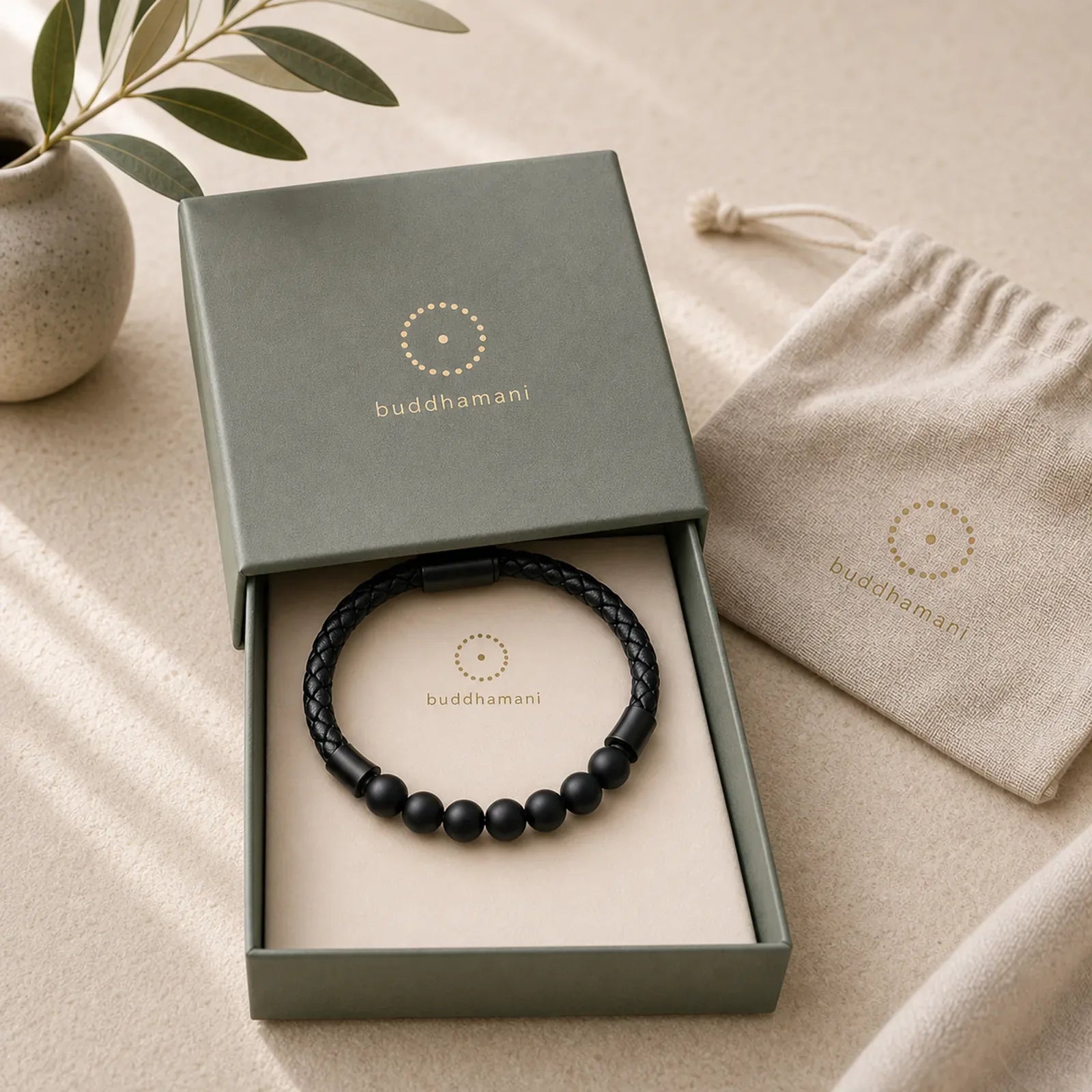 Frosted Stone Lava Rock Tiger Eye Titanium Steel Stimulation Leather Bracelet featuring Frosted Stone, Lava Rock, Tiger Eye