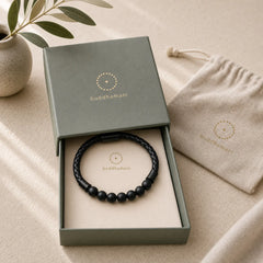 Frosted Stone Lava Rock Tiger Eye Titanium Steel Stimulation Leather Bracelet featuring Frosted Stone, Lava Rock, Tiger Eye